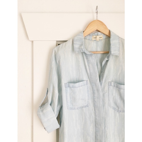 Anthropologie Tops - Split-back Chambray Button-down